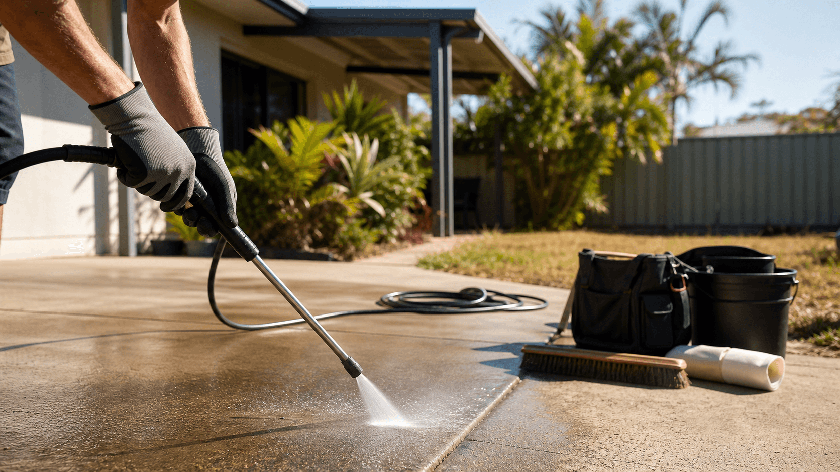 Local Townsville property setting with service equipment