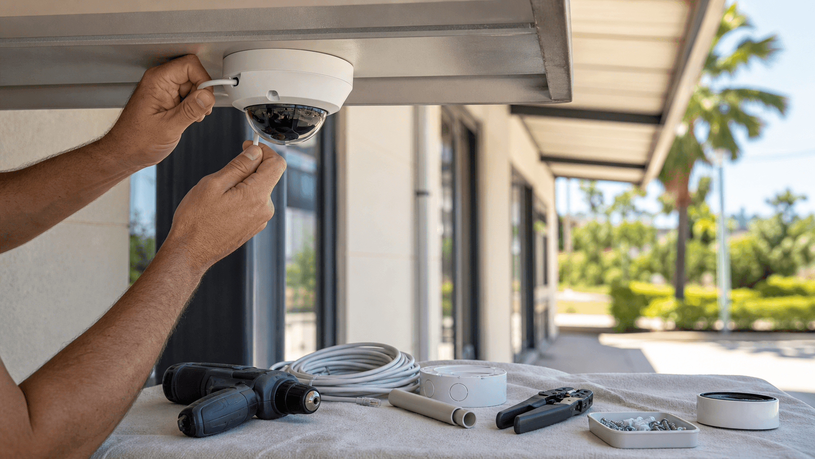 CCTV, wireless and security installation tools for property service work