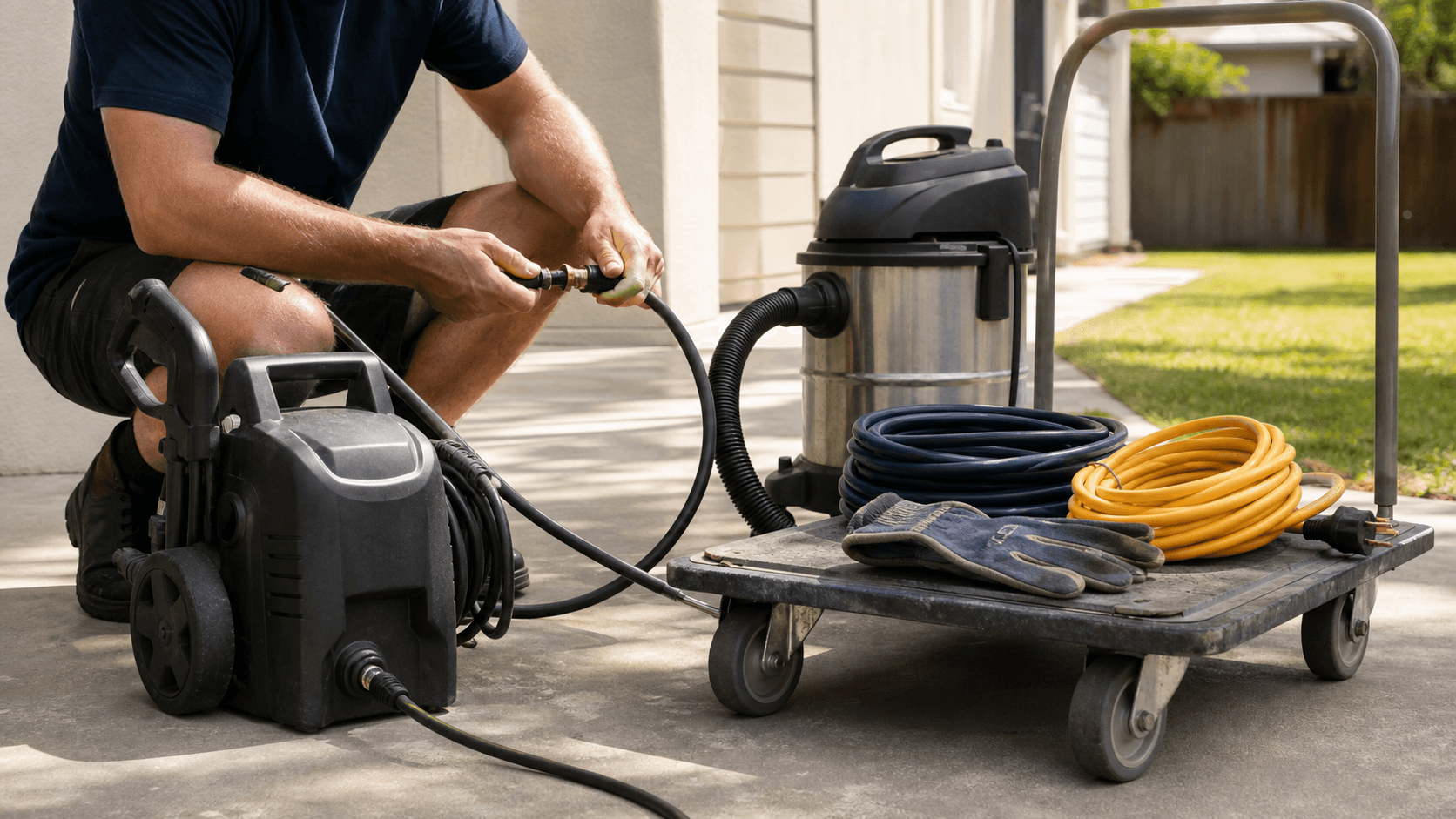 Hire equipment prepared for site work