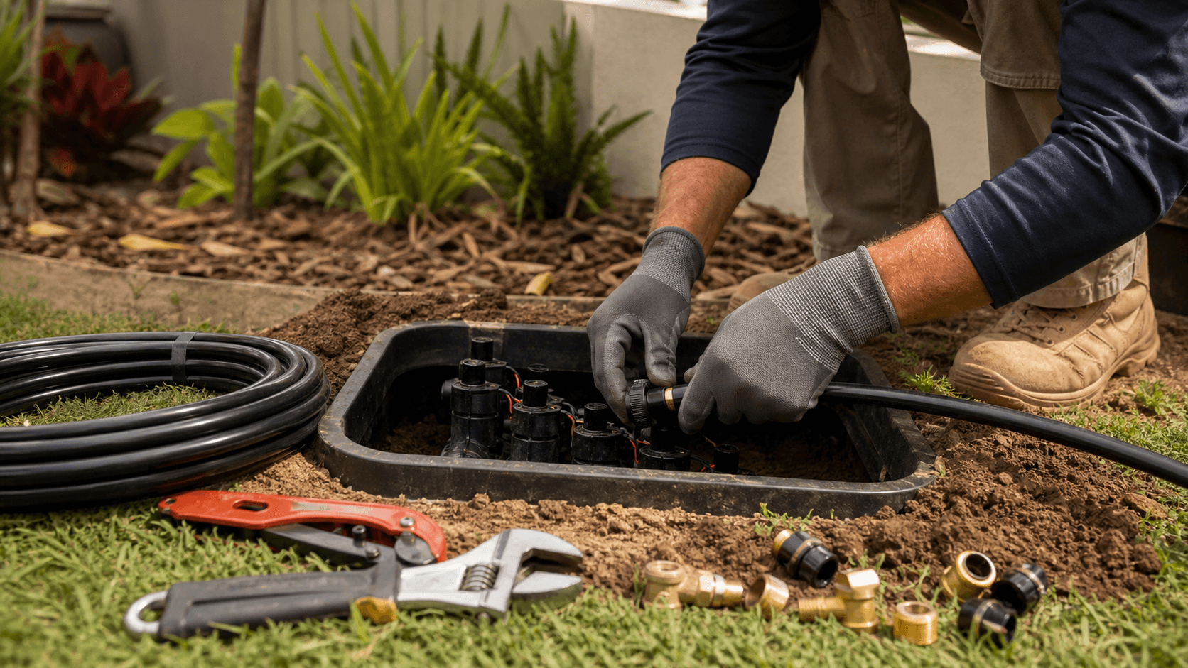 Irrigation tools prepared for service work